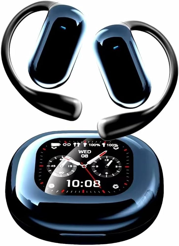 LCD OPEN-EAR YYK-Q16S PRO AI – Audífonos Inteligentes Open-Ear con Pantalla LCD y Traductor IA