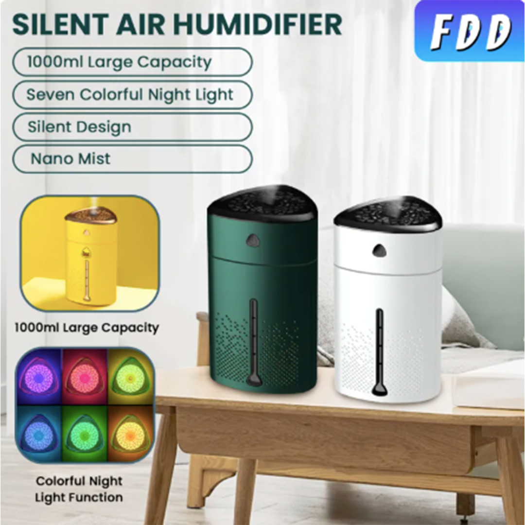 Humidificador Usb de 1.000 ml con difusor de niebla. Caja x 8 unidades
